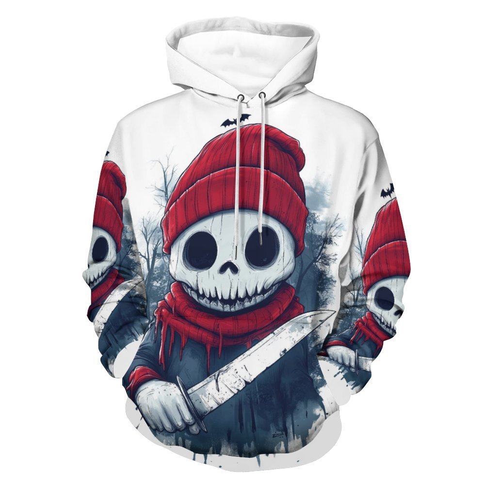 halloween men's hoodies sweatshirts streetwear polyester high quality anime vintage fashion hip hop Skull custom graphic print