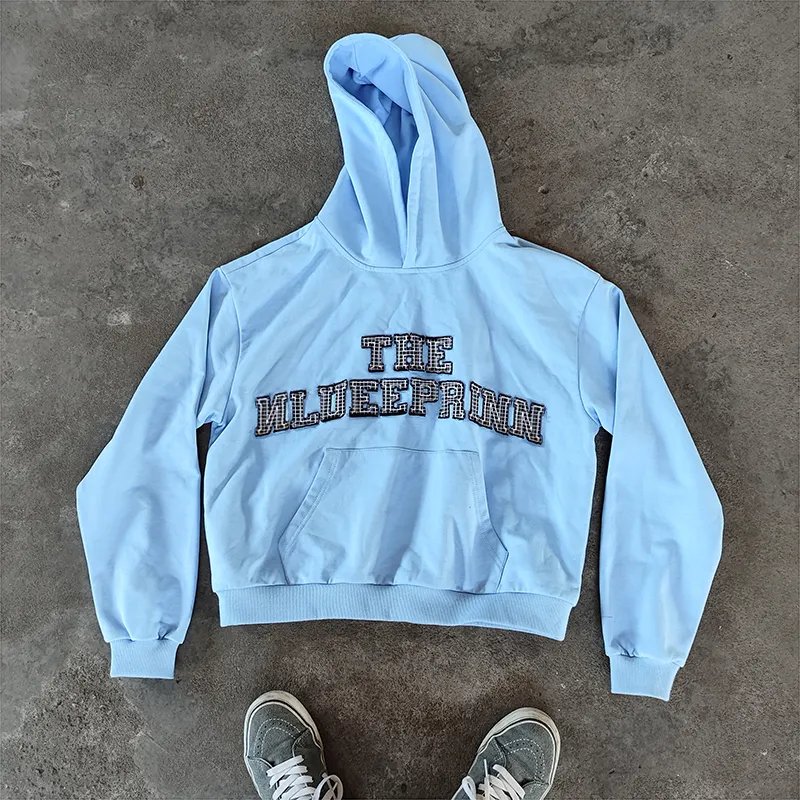 Yunmei Custom Cotton Oversized Hoddie Towel chenille Embroidery Hoodie Streetwear Mens Hodie Hip Hop Heavyweight Hoodies For Men