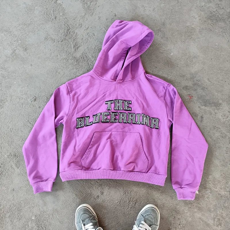 Yunmei Custom Cotton Oversized Hoddie Towel chenille Embroidery Hoodie Streetwear Mens Hodie Hip Hop Heavyweight Hoodies For Men