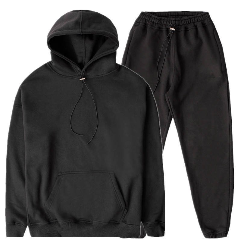 Drawstrings Comfortable Loose Running Casual Sports Plain Stylish Pocket Men's Hoodies Print Pullover hoodie and jogger set