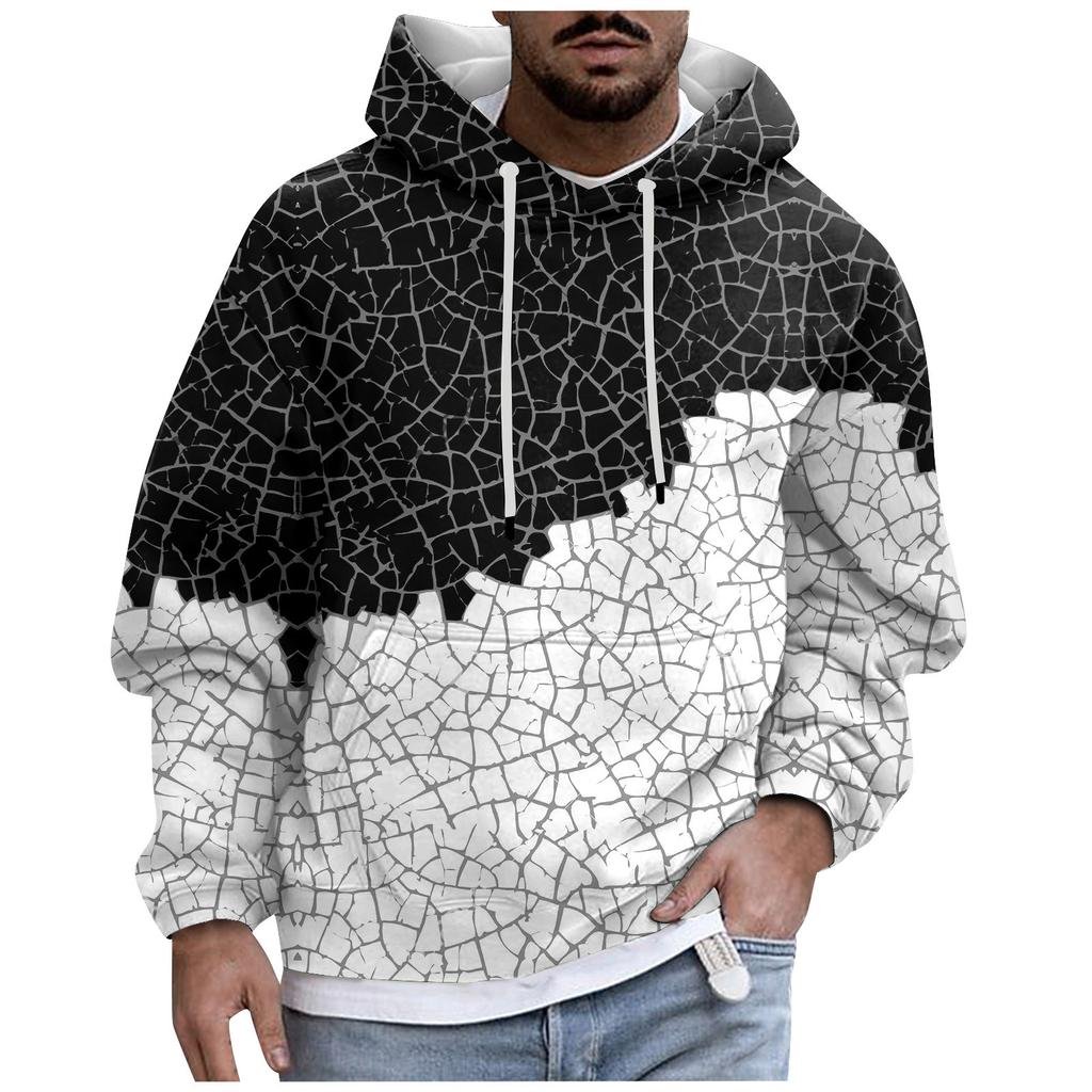 Men's Cool Hooded Sweatshirt Casual Graphic Design Hoodie Streetwear for Autumn Winter