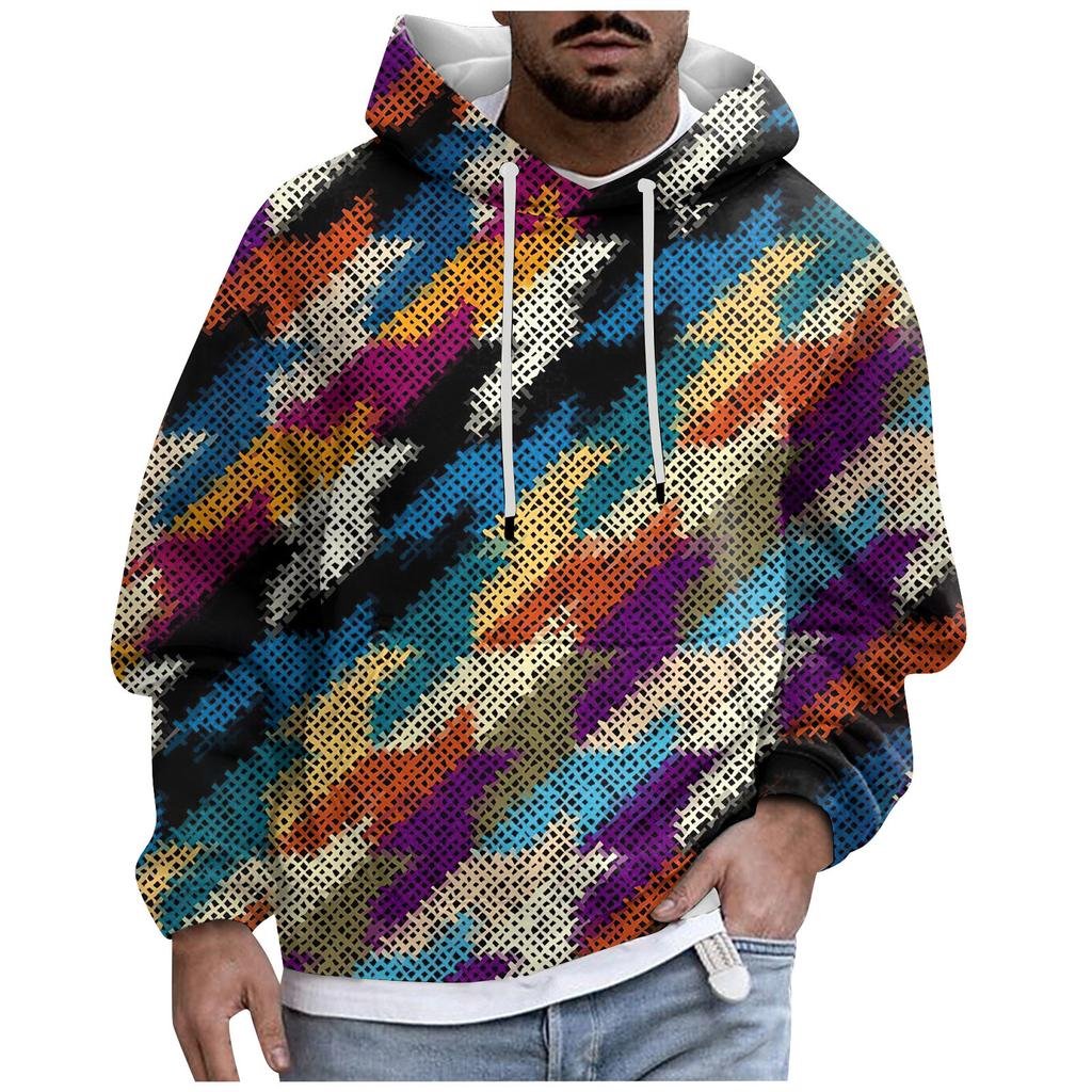 Men's Cool Hooded Sweatshirt Casual Graphic Design Hoodie Streetwear for Autumn Winter