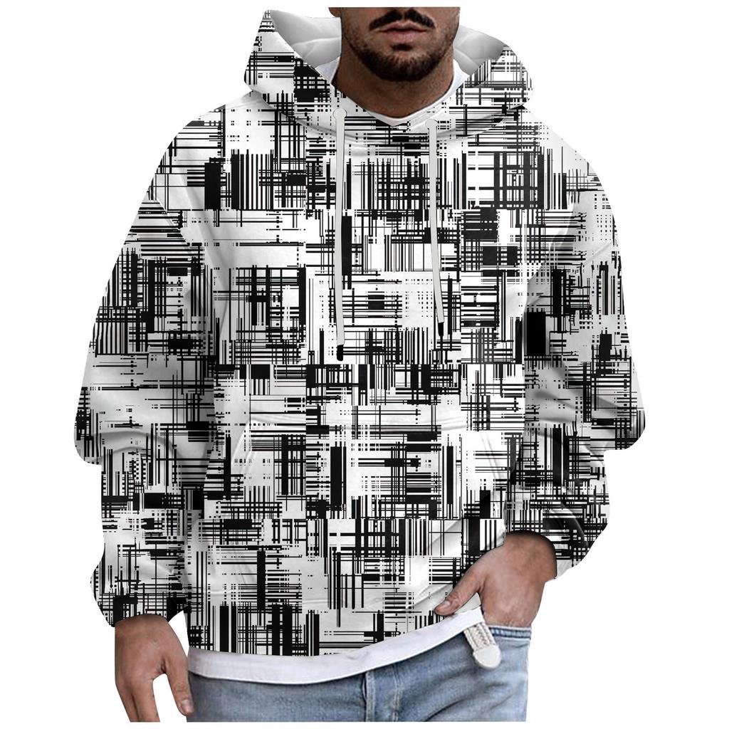 Men's Cool Hooded Sweatshirt Casual Graphic Design Hoodie Streetwear for Autumn Winter