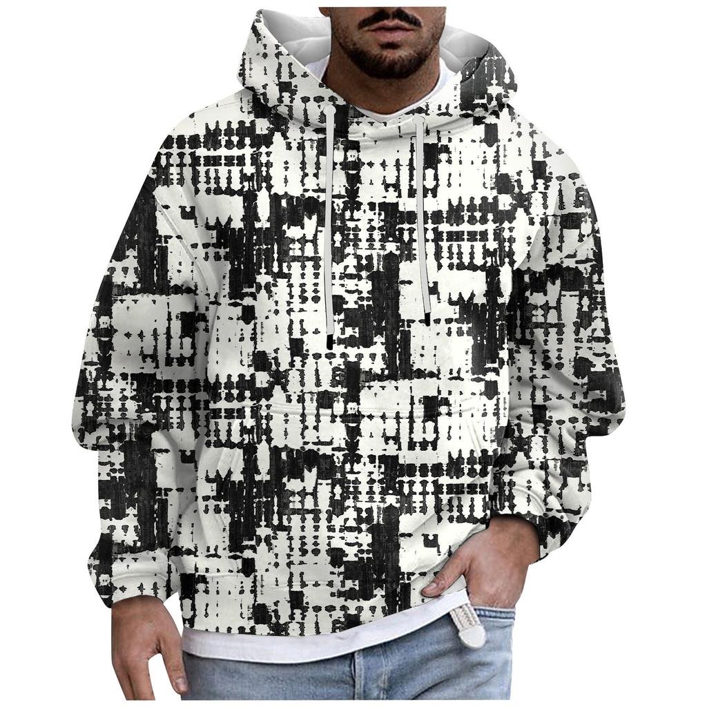 Men's Cool Hooded Sweatshirt Casual Graphic Design Hoodie Streetwear for Autumn Winter