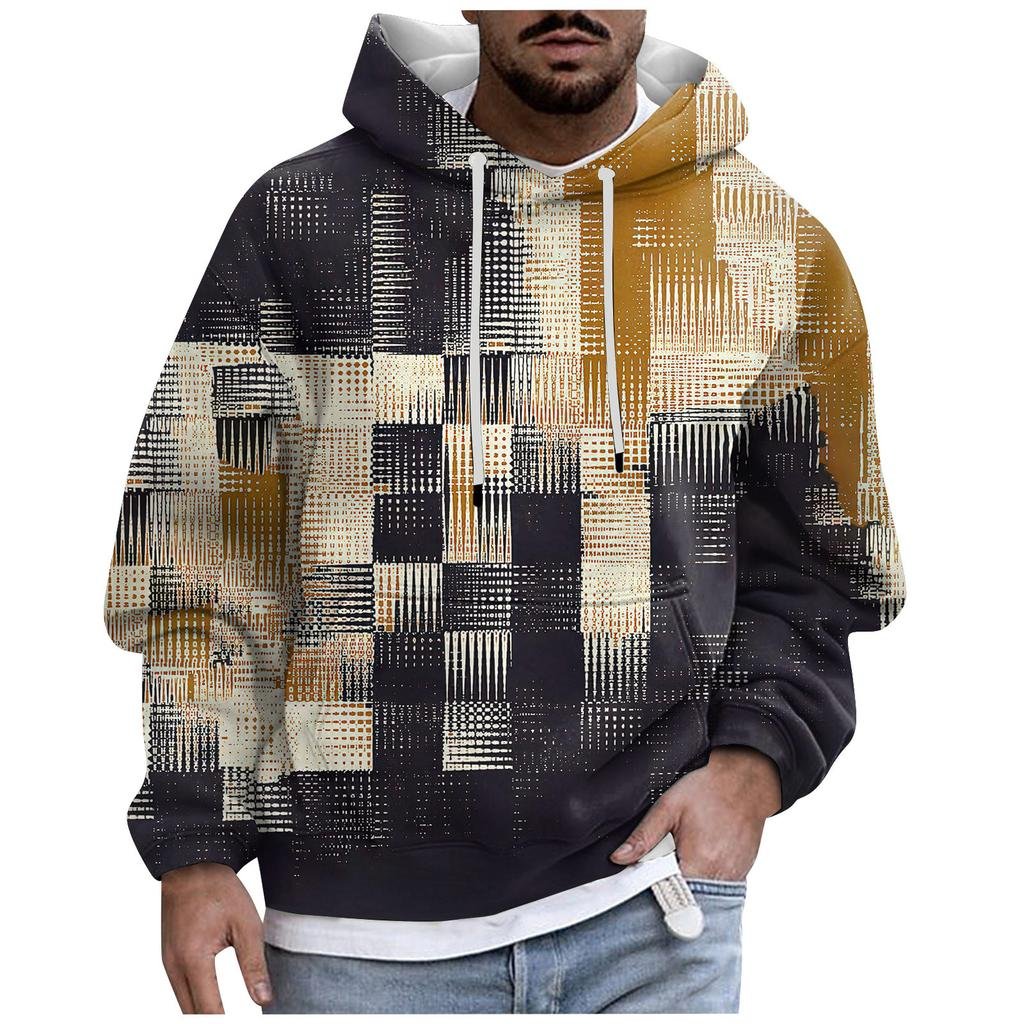 Men's Cool Hooded Sweatshirt Casual Graphic Design Hoodie Streetwear for Autumn Winter