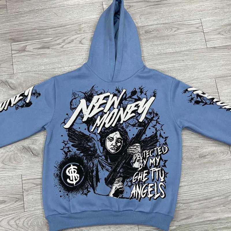 OEM Custom Oversized Hooded Sweatshirts Custom 3D Foaming Puff Printing Men's Pullover Hoodies