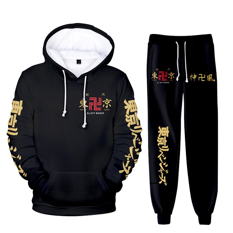 Gerenal Basic Wholesale Anime Hoodie Joggers Two Piece Set Dropshipping Unisex Tracksuits