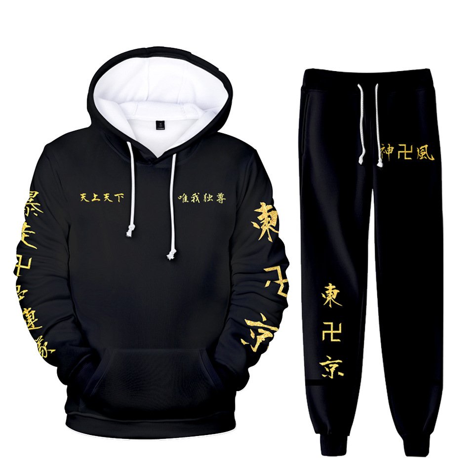 Gerenal Basic Wholesale Anime Hoodie Joggers Two Piece Set Dropshipping Unisex Tracksuits