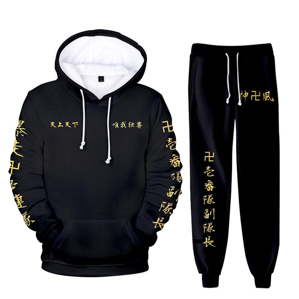 Gerenal Basic Wholesale Anime Hoodie Joggers Two Piece Set Dropshipping Unisex Tracksuits