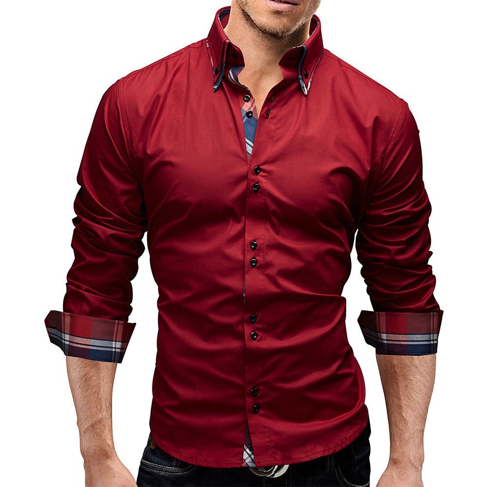 Men Shirt Branded Male High Quality Long Sleeve Shirts Casual Collar Slim Fit Men Dress Shirts Party Wear