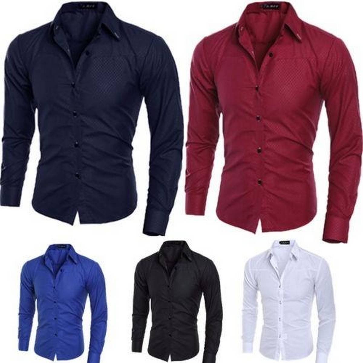 Men Shirt Branded Male High Quality Long Sleeve Shirts Casual Collar Slim Fit Men Dress Shirts Party Wear