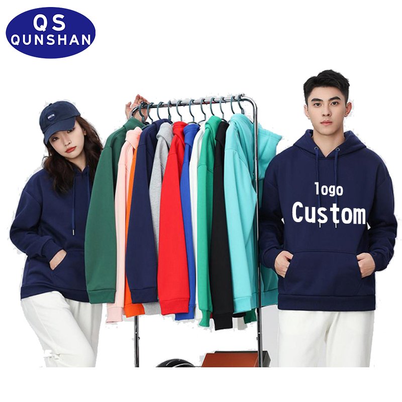 Multicolor Cotton Plain Heavyweight Blank Oversized Unisex Custom Logo Plus Size Men's Fleece Pullover Hoodies Sweatshirts