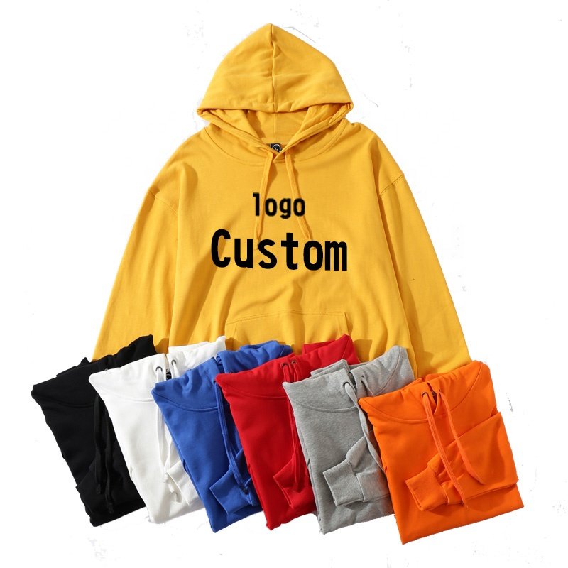Multicolor Cotton Plain Heavyweight Blank Oversized Unisex Custom Logo Plus Size Men's Fleece Pullover Hoodies Sweatshirts