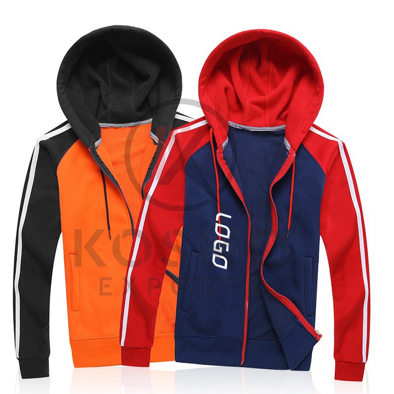 Full Zip Up Hoodie Men Custom Design Hoody Autumn And Winter Clothes For Men And Women With Color Matching Hoodie