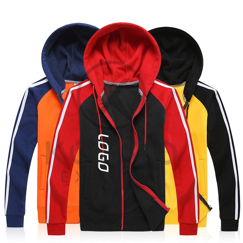 Full Zip Up Hoodie Men Custom Design Hoody Autumn And Winter Clothes For Men And Women With Color Matching Hoodie