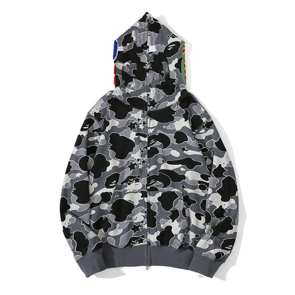 2024 Custom Camo Hoodie Full Face Zip Up Hoodie 100% Cotton Oversized Full Zip Up Hoodie Cotton