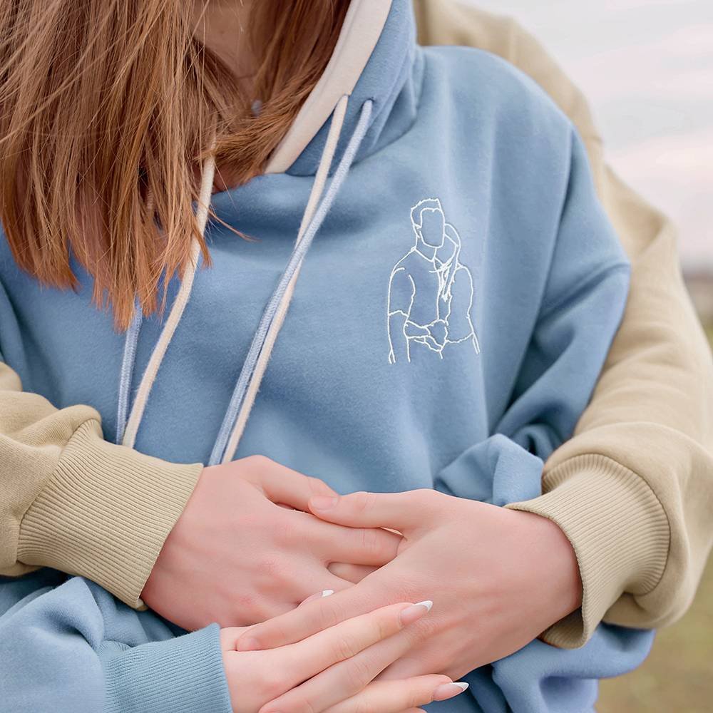 Custom logo embroidered hoodie unisex designer embroidery hoodies plain long Sleeve high quality oversize pullover Men's hoodie