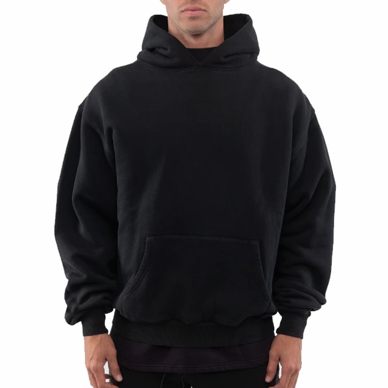 High Quality Wholesale Men's Plain Black Blank Hoodies Best Quality Product For Unisex Customized