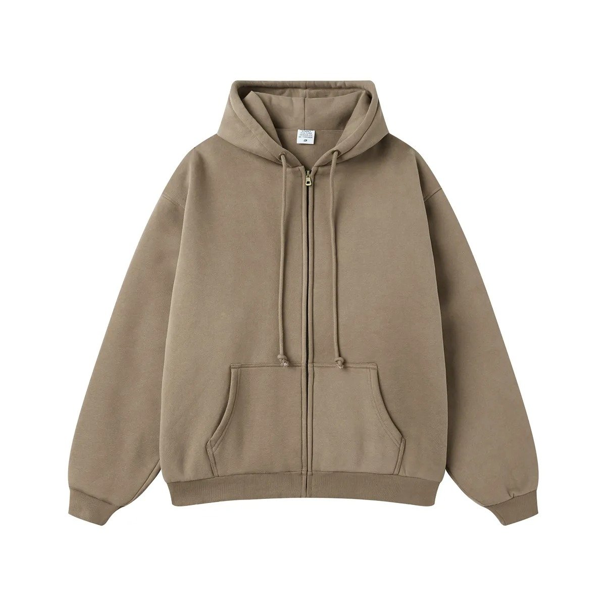 Oem Custom Vintage Blank Plain Zip Up Regular Washed Heavy Tracksuit Men Zipper Hoodie Men's Hoodies Set