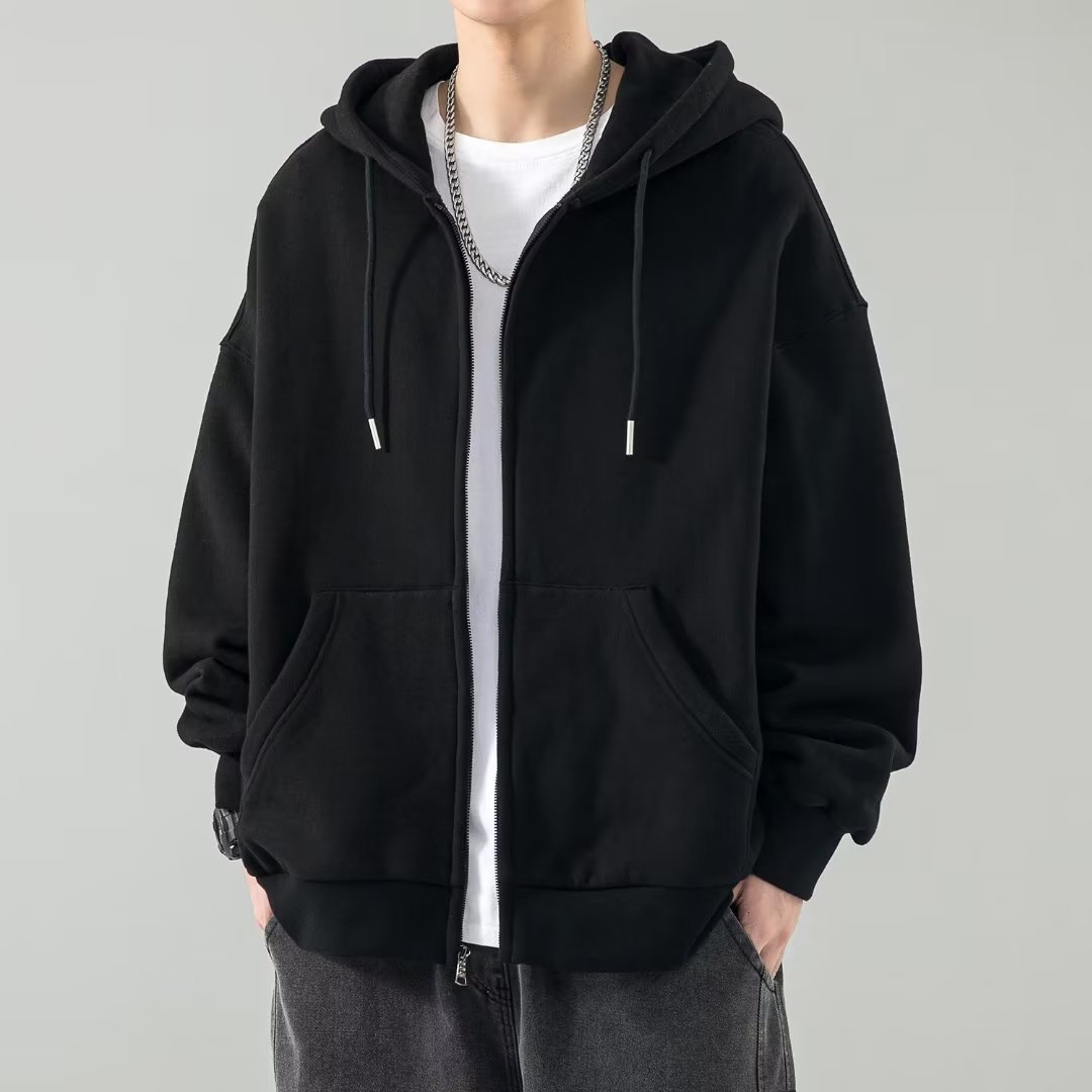 1PCS Custom Logo2024 New Fashion Men's Coat Couple Autumn/Winter Zipper Hoodie