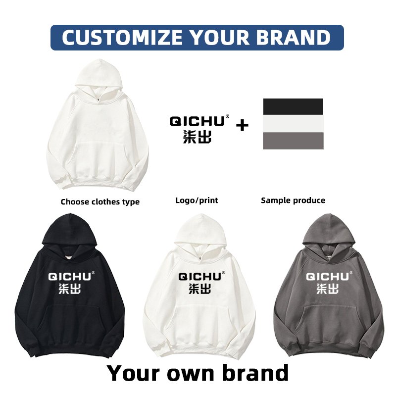 high quality oversized drop shoulder hoodie stringless heavy weight cotton stringless men's hoodie