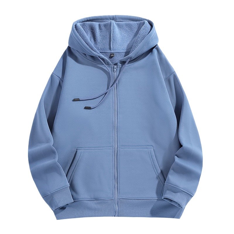 custom 350gsm blank full zip up hoodie fleece oversized heavyweight winter hoodie puff printing zip up men's hoodies