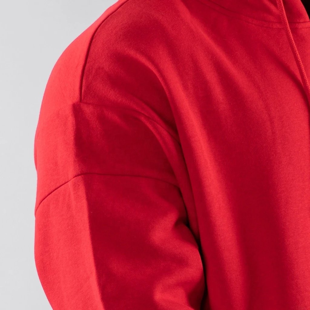 hot sale cotton fleece blank plain pullover red hoodie oversized plus size men's hoodies & sweatshirts