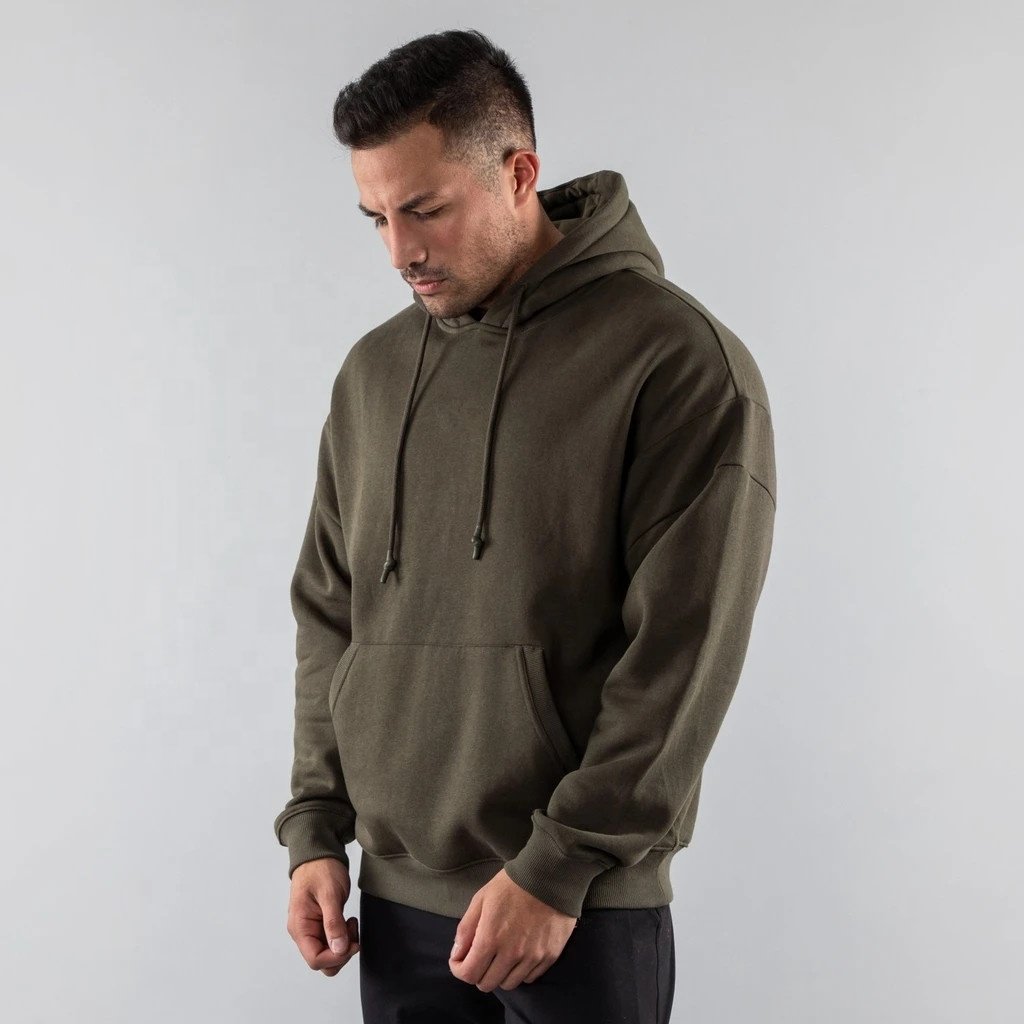 hot sale cotton fleece blank plain pullover red hoodie oversized plus size men's hoodies & sweatshirts