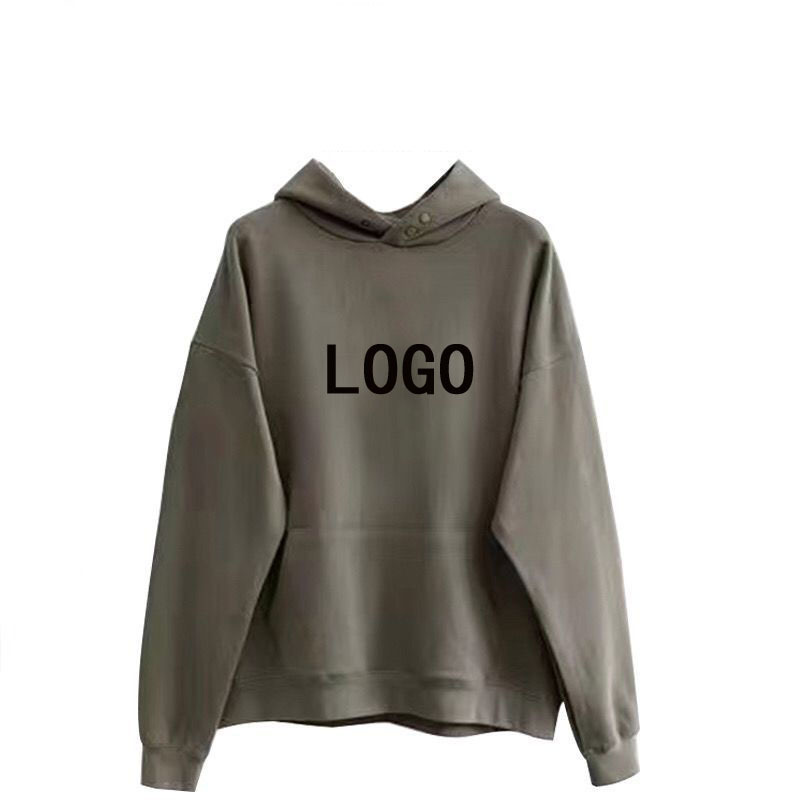 Wholesale customization Cotton French Terry Oversize Hoodie Drop Shoulder Plain Blank Custom men's hoodies & sweatshirts