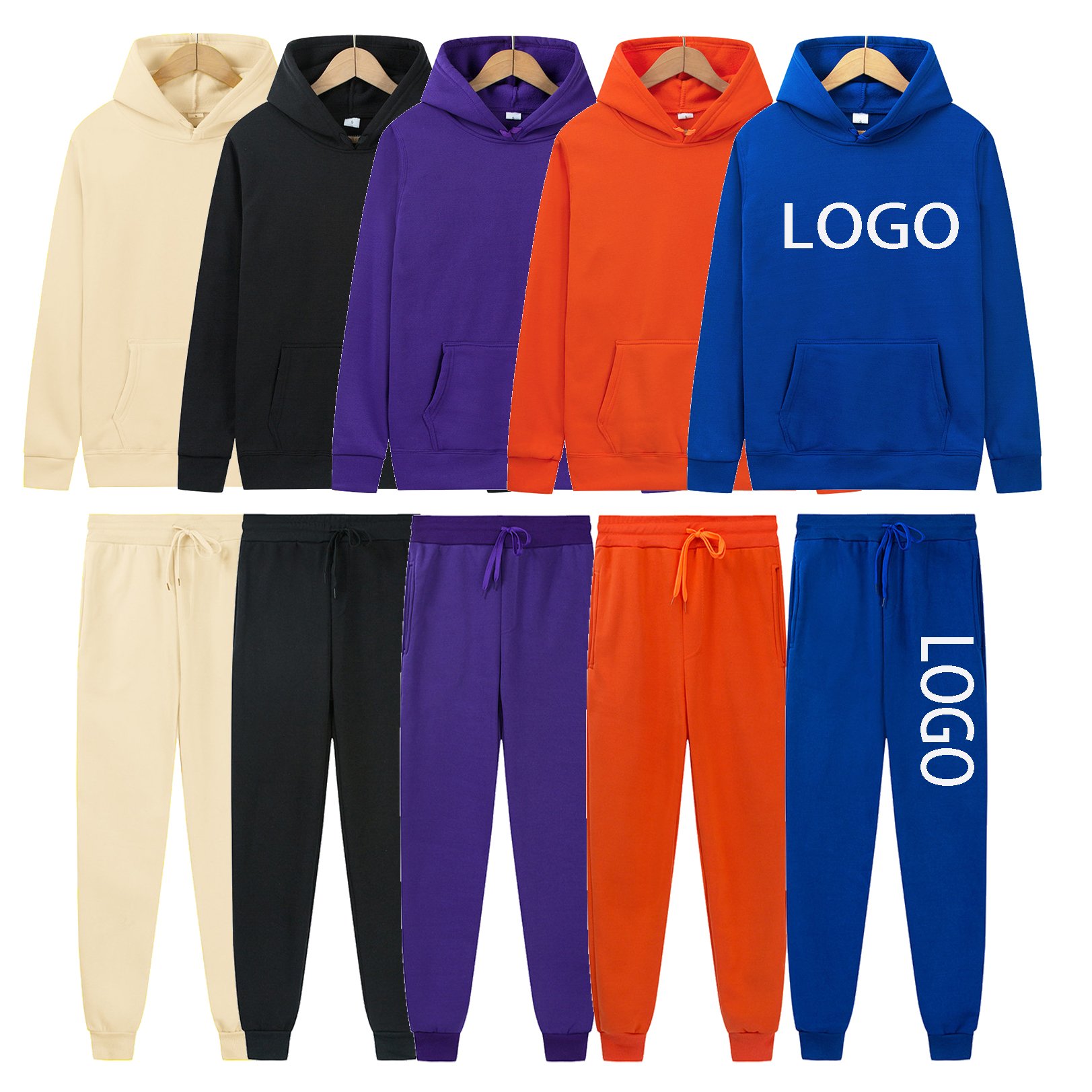 Hot Sale Custom Sweat Suits Tech Fleece Tracksuit Sweatsuit Unisex Sets Men's Sportswear Hoodie Set