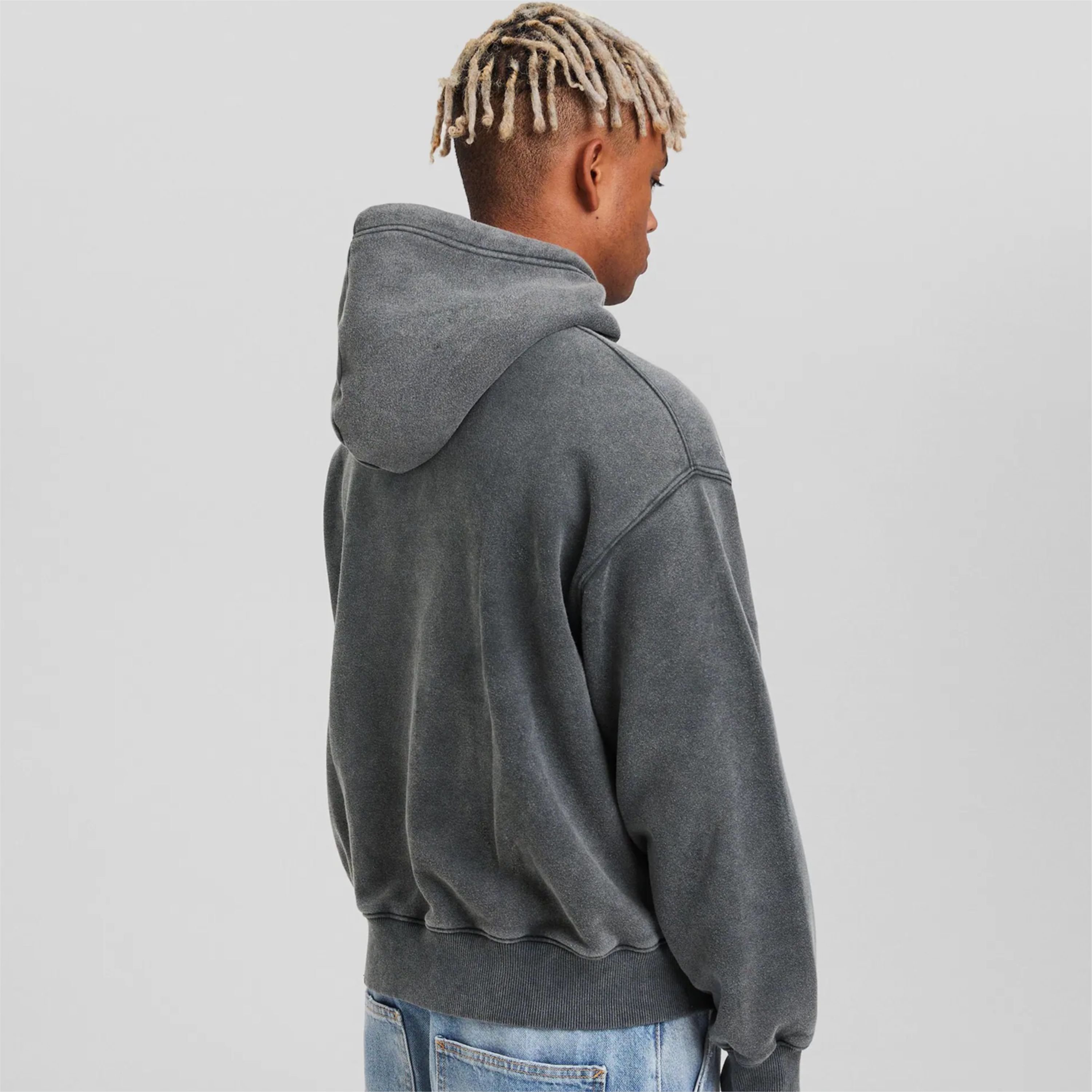 High Quality No String Heavy Cotton 400 Gsm Hoodies Custom Fleece Vintage Washed Pullover Embroidery Boxy Fit Hoody for Men