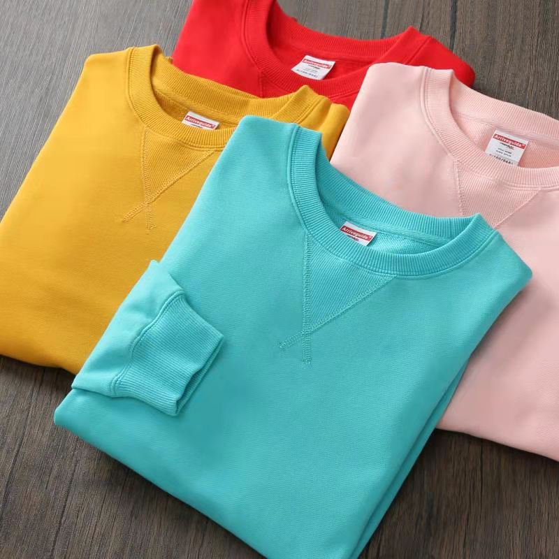 2024 Winter Heavy Weight Unisex Cotton Pullover Hoodie Mens Loose Fit Sweatshirt Embroidered Custom Crew Neck Sweatshirt