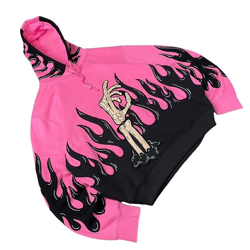 High quality casual french terry hooded heavyweight oversized hoodie puff printing screen logo custom hoodies for men