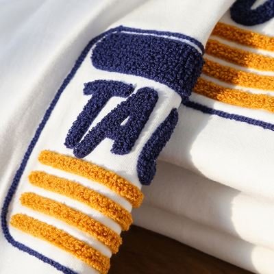 Custom LOGO Streetwear Cotton crewneck Men'S Hoodies embroidered crew neck Chenille Embroidery Sweatshirts