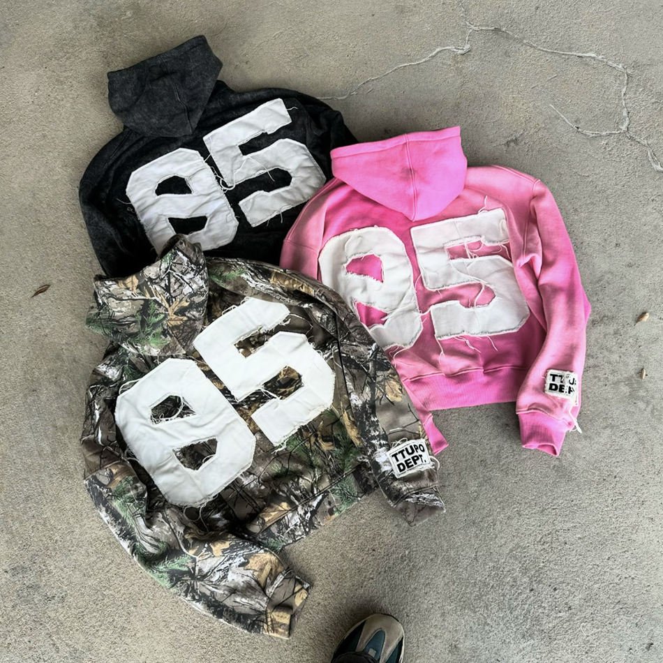 Custom Mens Streetwear Distressed Embroidery Heavyweight Hunting All Over Print Real Tree Distressed Vintage Camo Hoodie