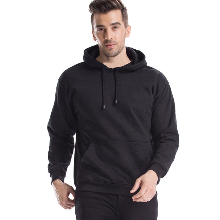 Custom private logo hooded pullover black hoodies many color options beige grey blank hoodie unisex men and women hoodies