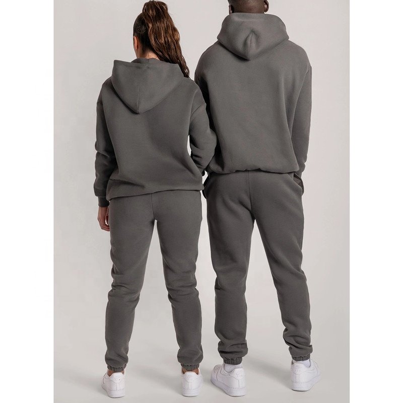 Oem Custom Unisex Hoodie Tracksuits 2 Piece Sets 100% Pure Cotton Winter Training Wear Men Pullover Tracksuits With Logo