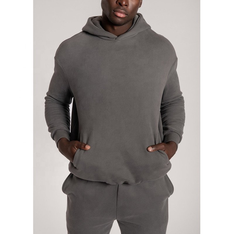 Oem Custom Unisex Hoodie Tracksuits 2 Piece Sets 100% Pure Cotton Winter Training Wear Men Pullover Tracksuits With Logo