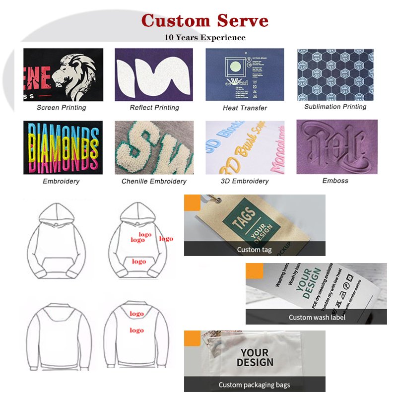 Custom Embroidered Puff Printing Blank Hoodies 330 Blank Hoodies Men'S Hoodies Essentials