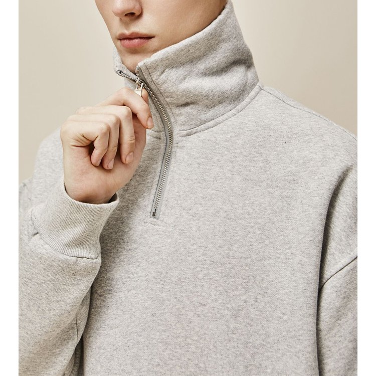 wholesale custom logo summer high quality sweatshirts mock neck 1/4 zipper hoodies workout men's joggers pants tracksuit