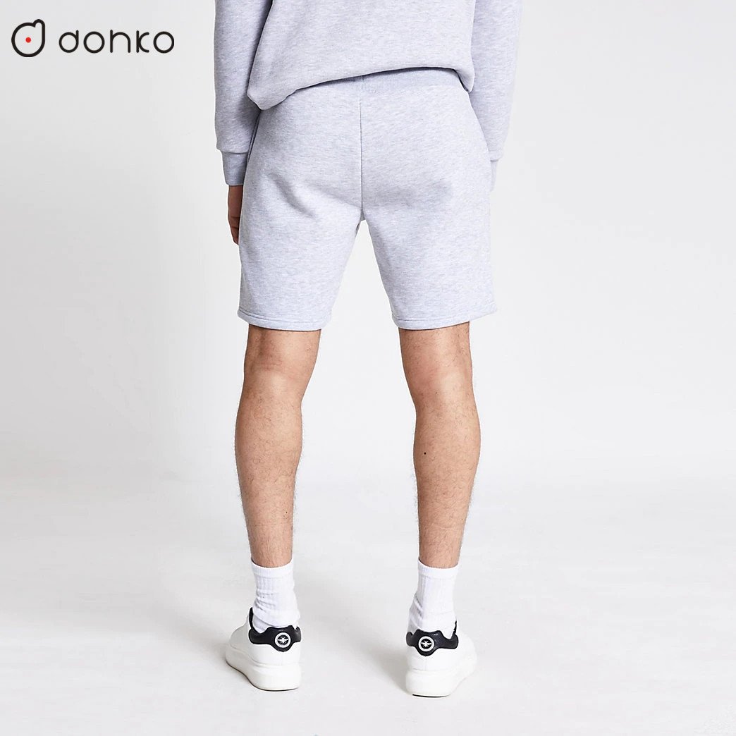 Custom Logo Men's Short Set Hoodie and Sweatpants Track Suit Cotton Knitted Thermal Print Summer and Winter
