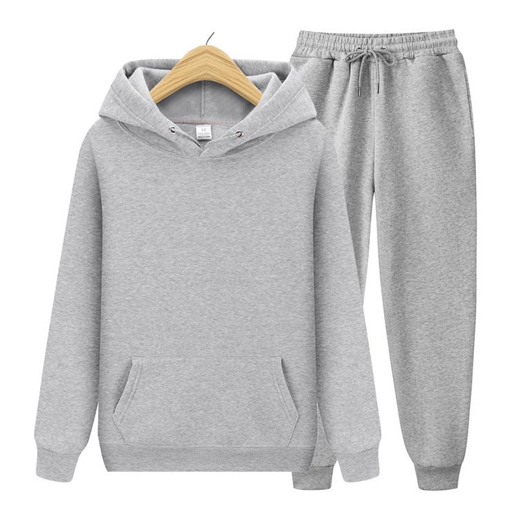 Wholesale Fleece Blank Oversized Unisex Sweatpants And Hoodie Set Men Custom Hooded Plus Size Men'S Hoodies Set