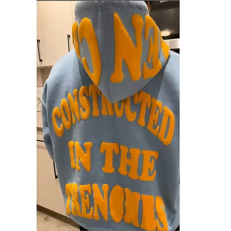 Custom logo 3D Puff printing manufacturers high quality heavyweght 100% cotton french terry oversized vintage men's hoodies