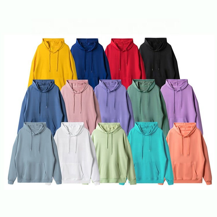 Stock Up Sale Mens Fashion Athletic Solid Color Fleece Pullover Sport Sweatshirt, Plus Size Men's Hoodies