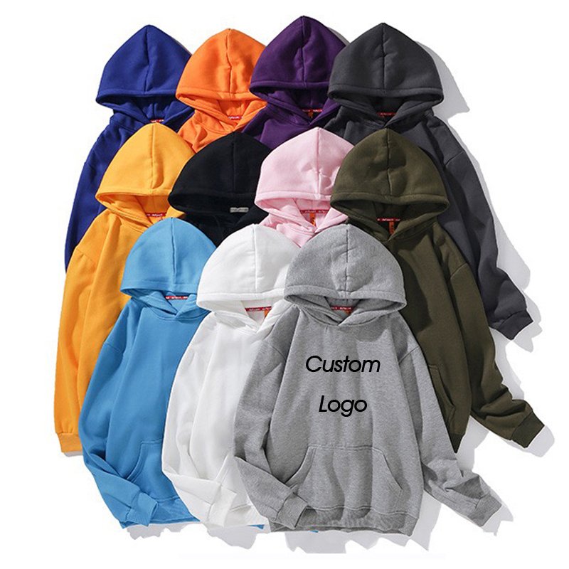 wholesale unisex high quality blank plain cotton men's hoodies & sweatshirts custom anime logo backwood vintage pullover hoodie