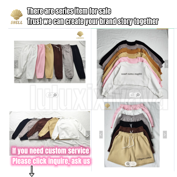Luluxixiyaya CNSHELL Wide Leg Straight Sweatpants and Hoodie Pullover Fleece 350gsm Oversize Men's Two Piece Set