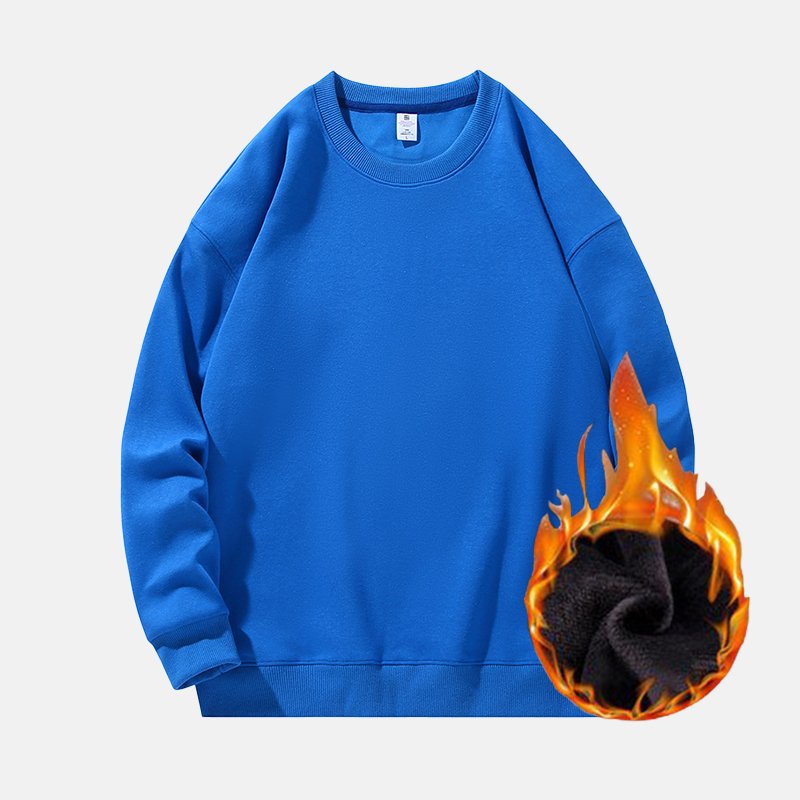 Hot Sale Crewneck Men's Sweatshirt Long Sleeve Thickened Solid Color Fashion Loose Pullover Men's Hoodies