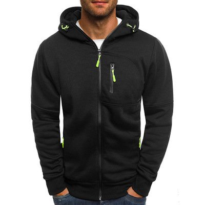 Wholesale high-quality slimming new fashion style blanks zip up hoodie men's hoodies