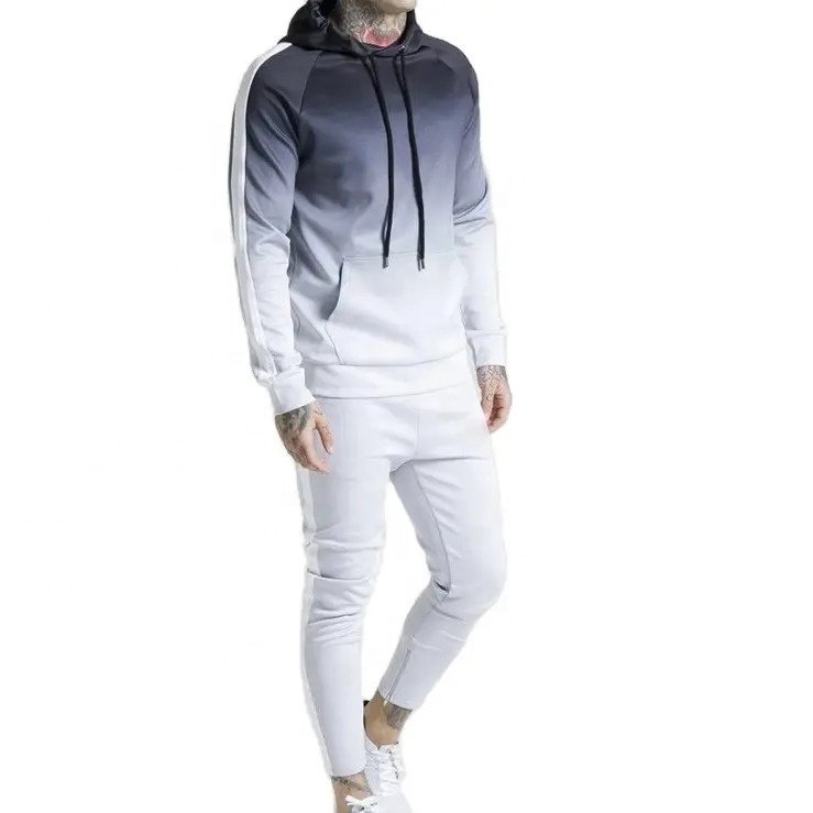 2024 Sublimation Men's Tracksuits Long Sleeve Sport Hoodie and Pants Spring Fall Jogging Suit Custom Printing Full tracksuit