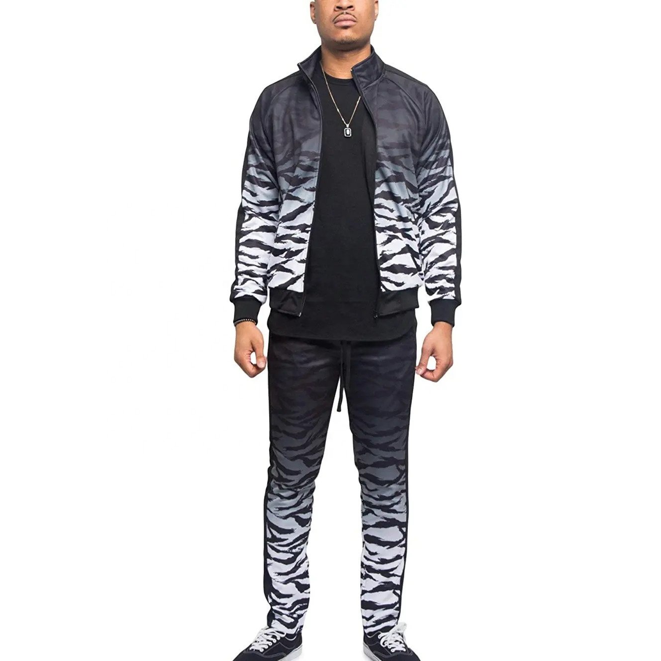 2024 Sublimation Men's Tracksuits Long Sleeve Sport Hoodie and Pants Spring Fall Jogging Suit Custom Printing Full tracksuit